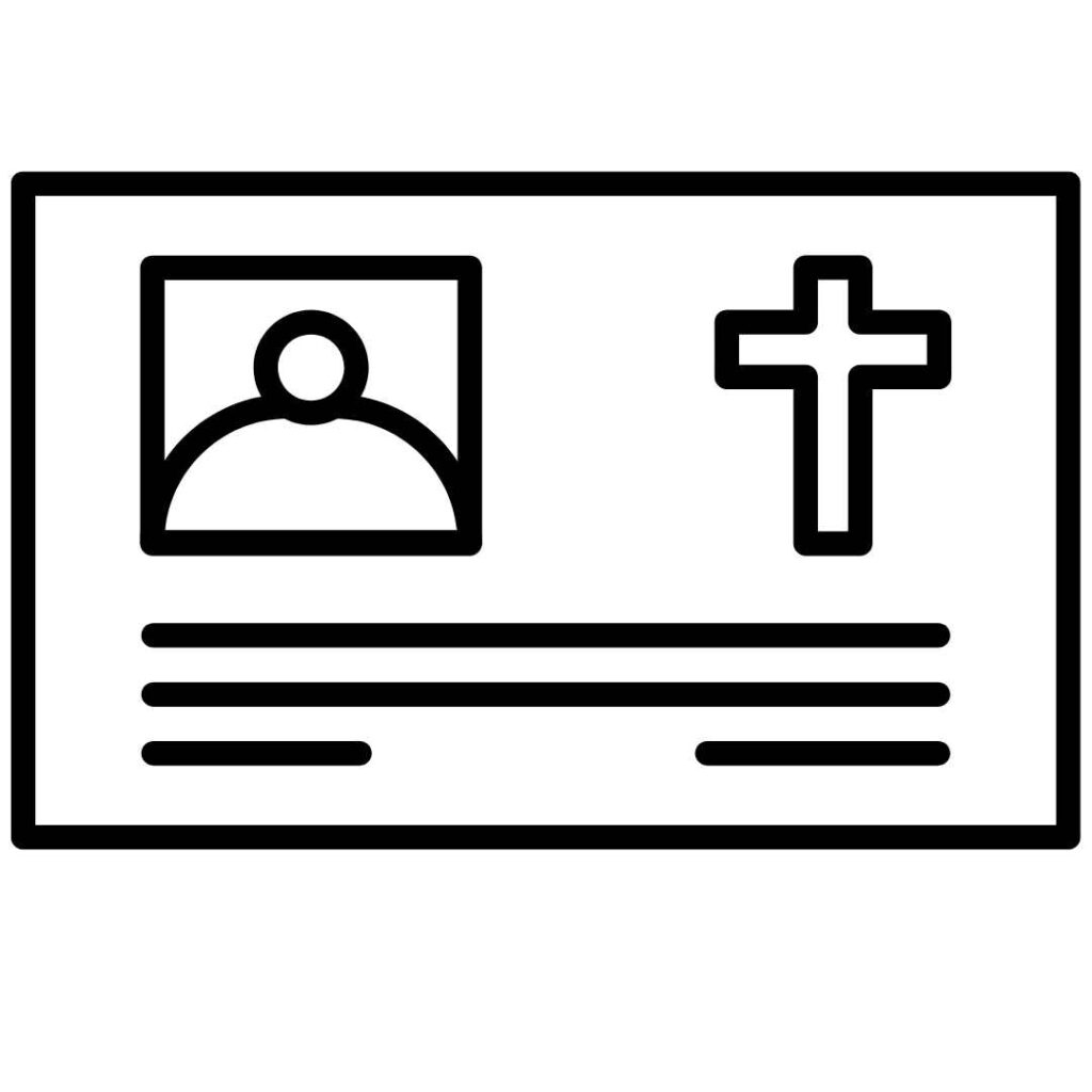 prosty rysunek nekrologu Zakład Pogrzebowy Czech Mirosław 