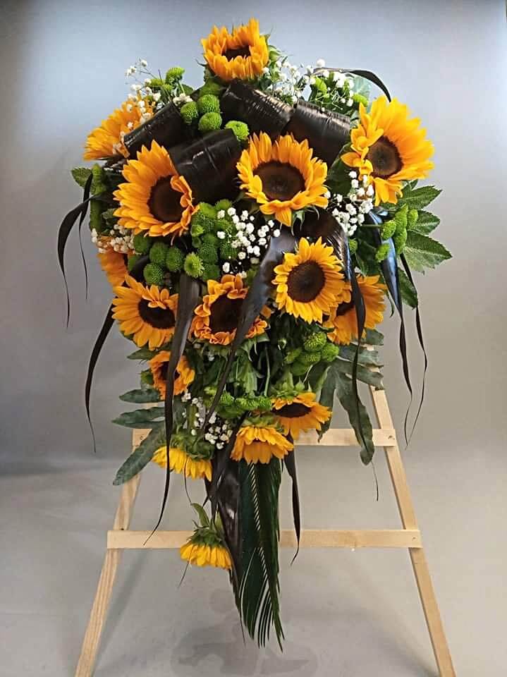 palma pogrzebowa z słoneczników