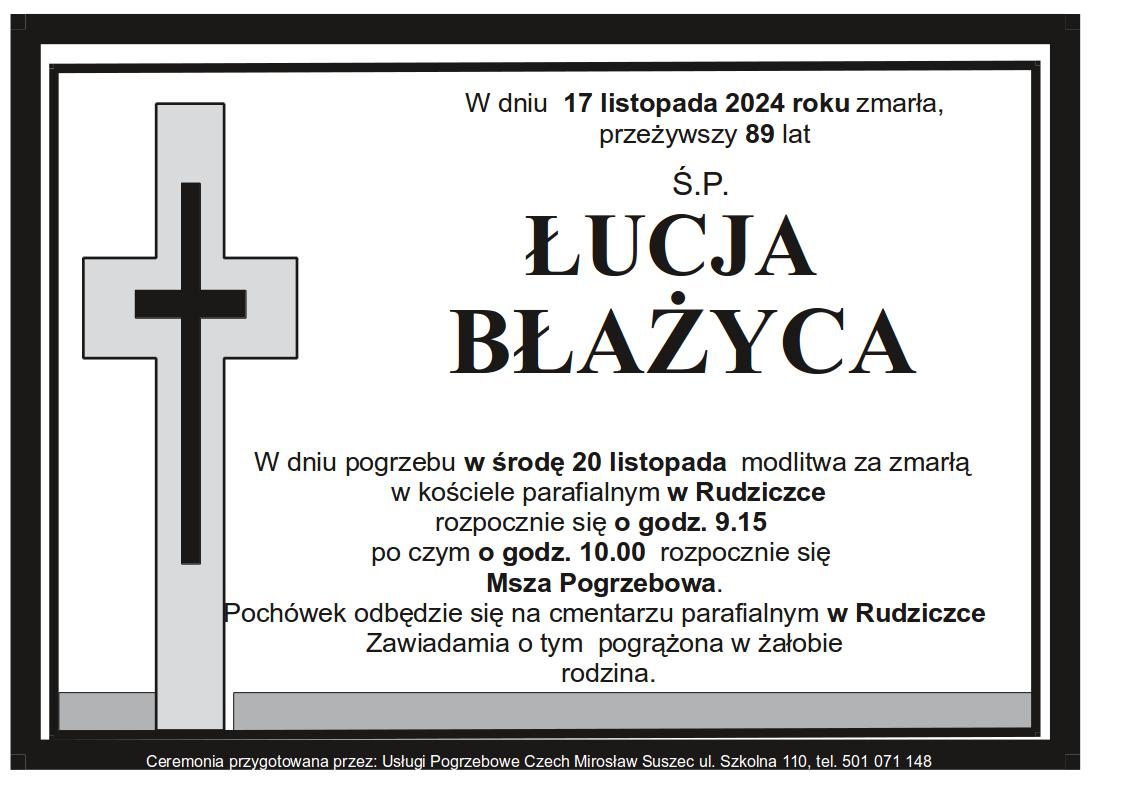 Klepsydra Rudziczka Łucja Błażyca