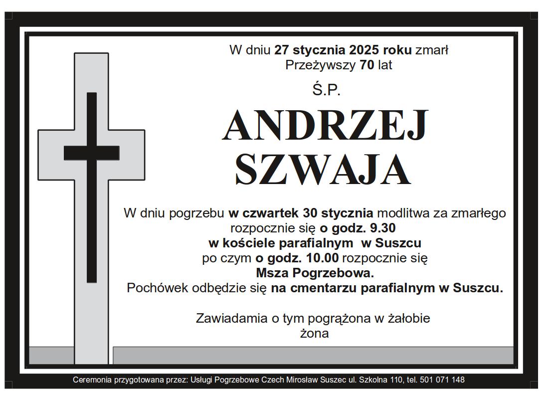 Klepsydra Suszec Andrzej Szwaja