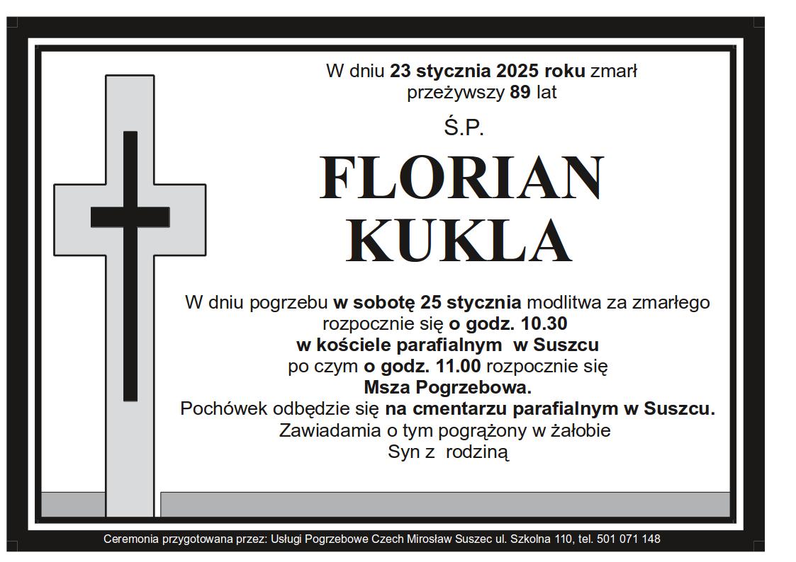 Florian Kukla klepsydra Suszec