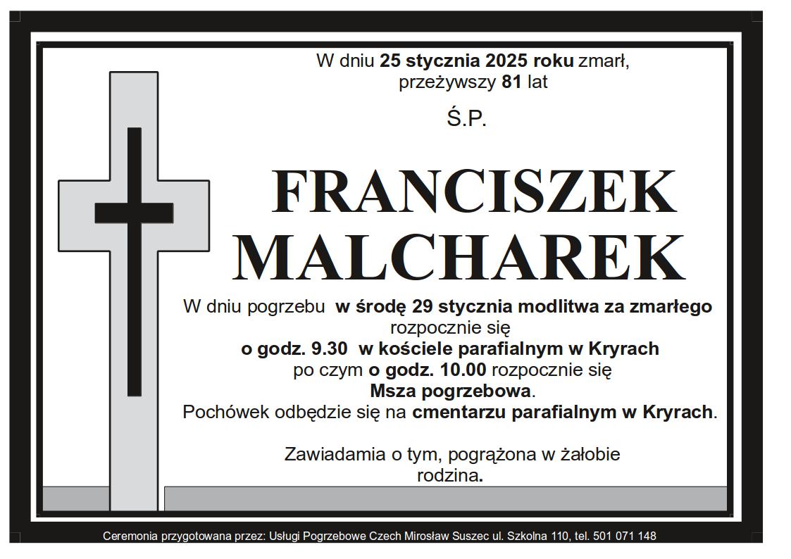 klepsydra Kryry Fanciszek Malcharek