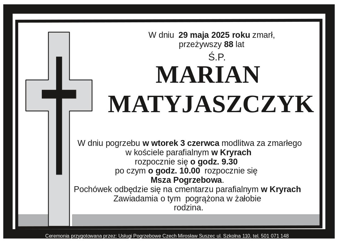 Klepsydra Kryry Marian Matyjaszczyk