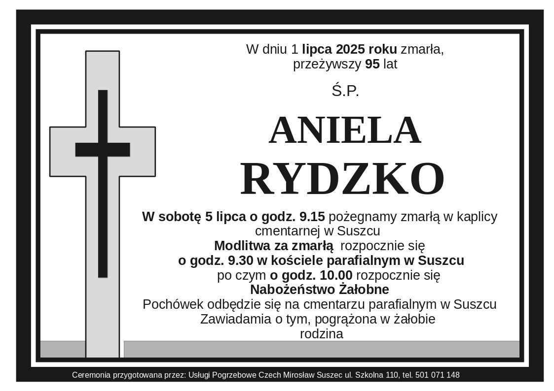 klepsydra Suszec Aniela Rydzko