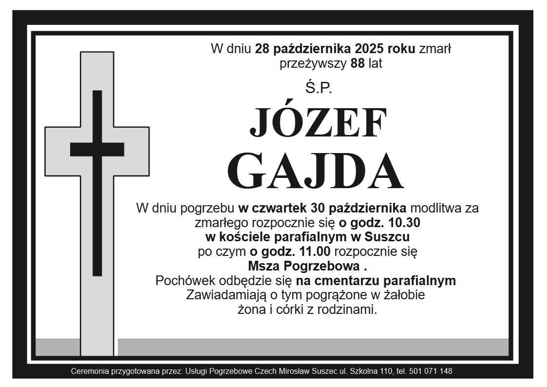 klepsydra Suszec Józef Gajda