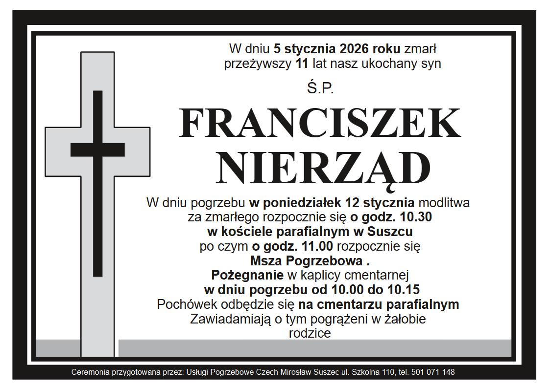 klepsydra Suszec Franciszek Nierząd