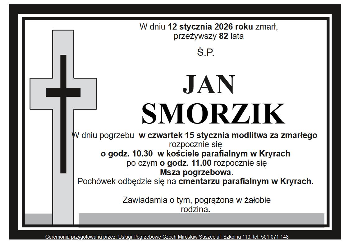 klepsydra Kryry Jan Smorzik