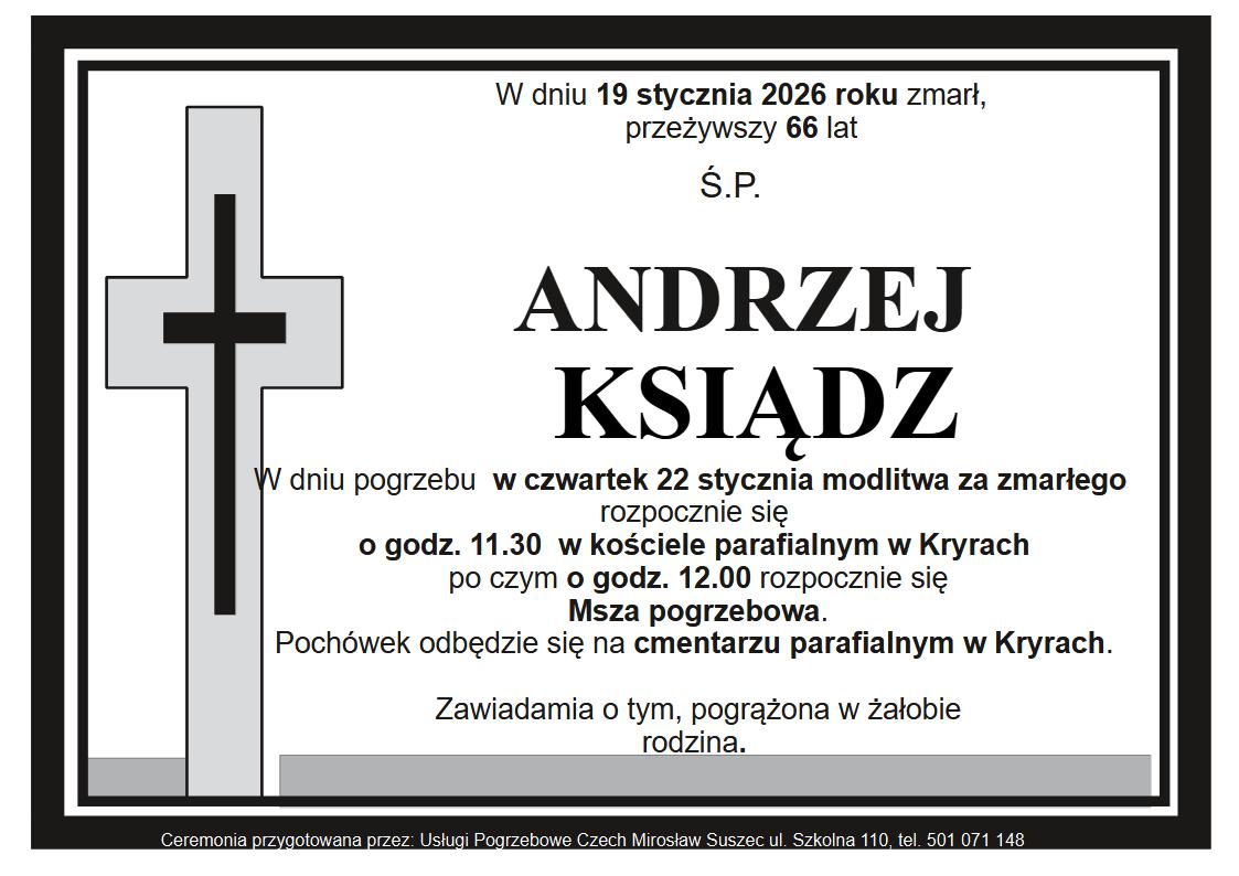klepsydra Kryry Andrzej Ksiądz