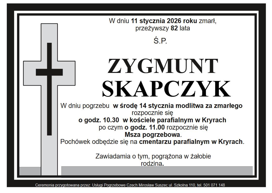klepsydra Kryry Zygmunt Skapczyk