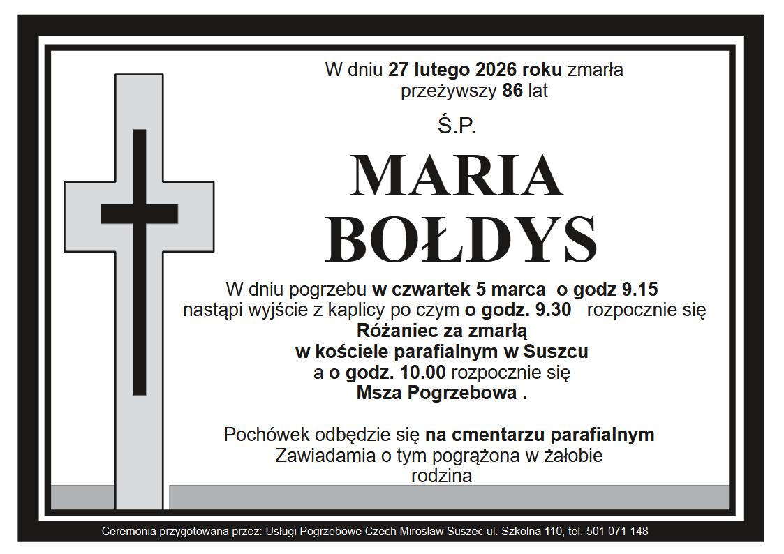 Maria Bołdys klepsydra Suszec