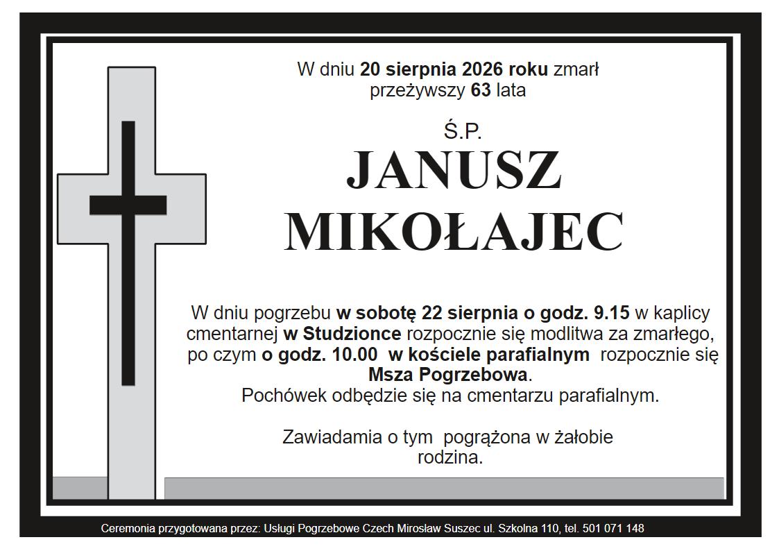 klepsydra Studzionka Janusz Mikołajec