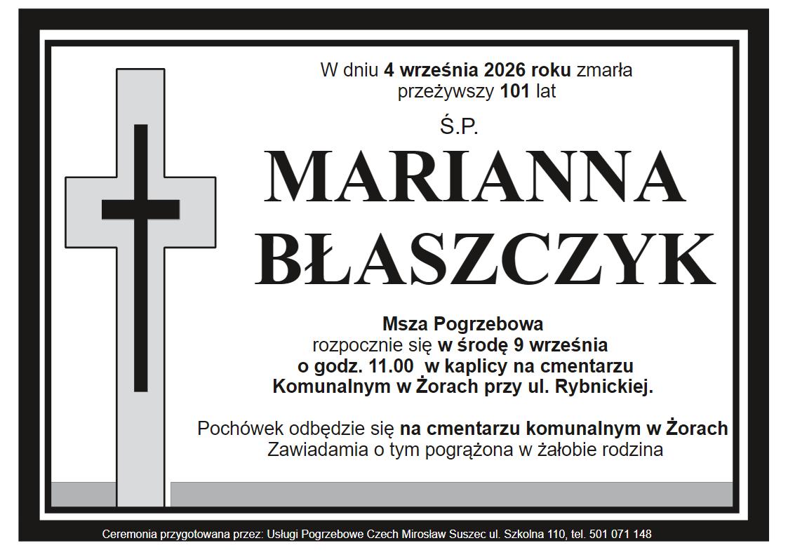 klepsydra Żory Marianna Błaszczak